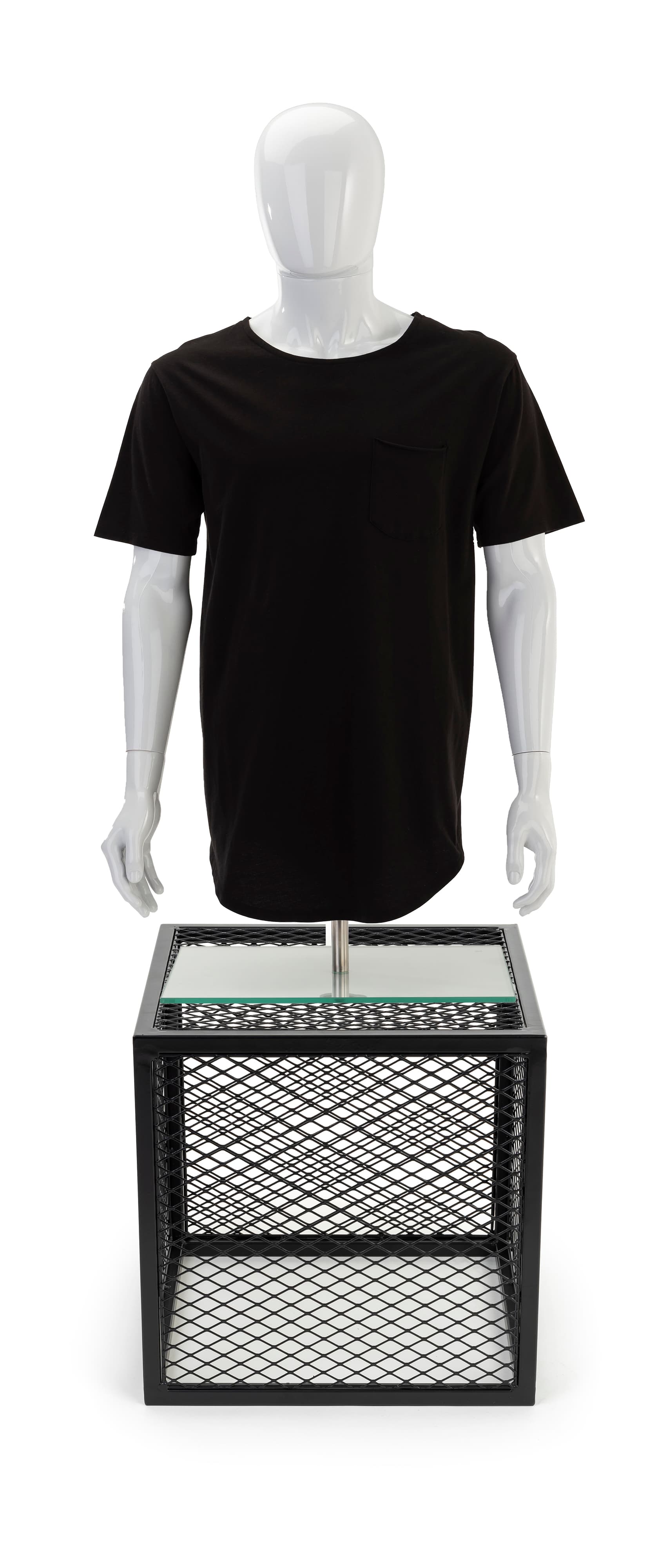 Rectangular iron mesh riser box with 14 inch height