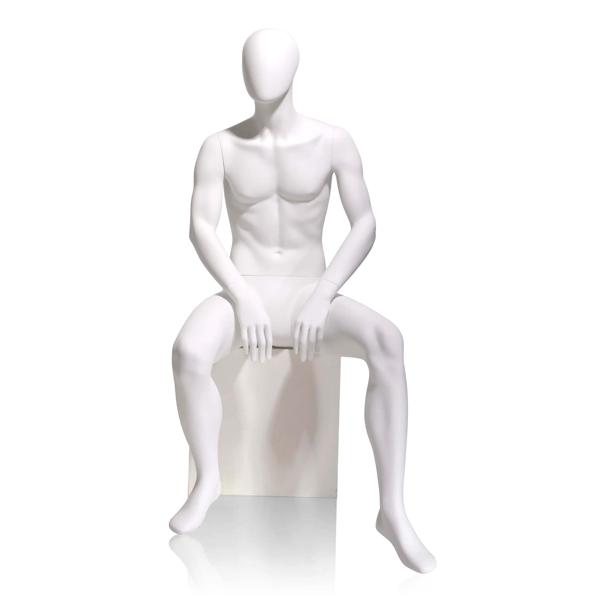 Full body mannequins in matte white