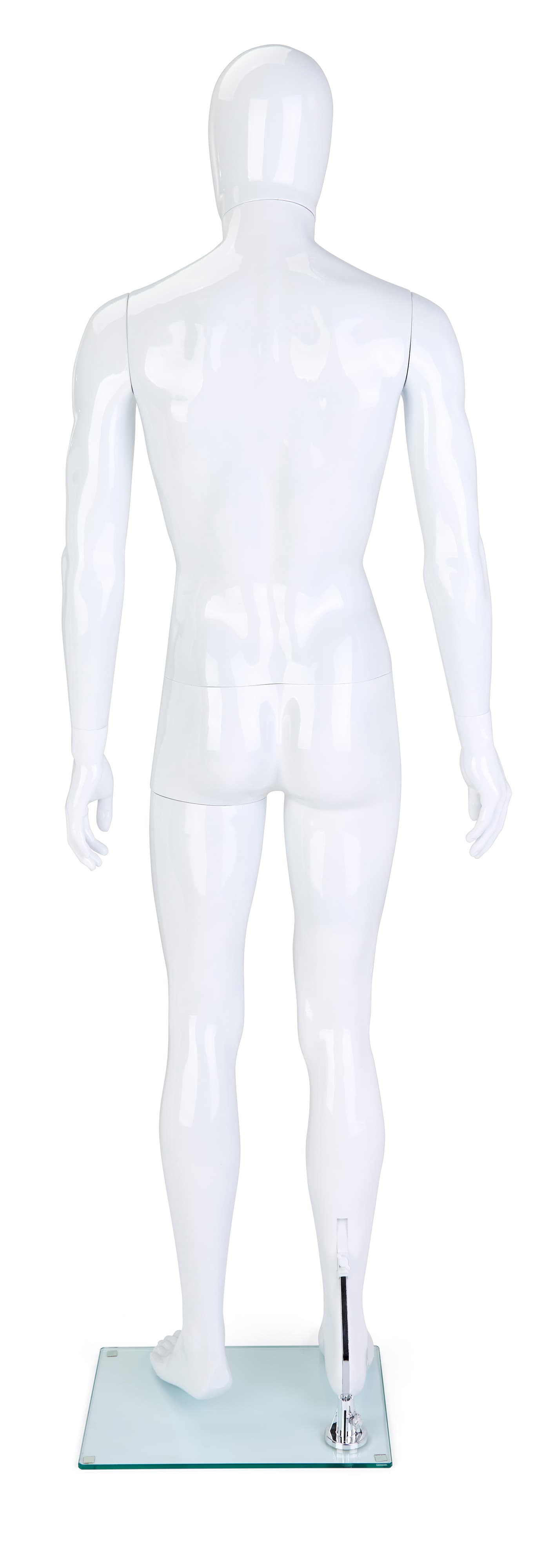 Full body male mannequin with calf propping rod