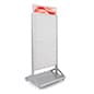 32.5" W x 79" H Mobile Slatwall Display w/ Double-Sided Design and Sign Frame - White