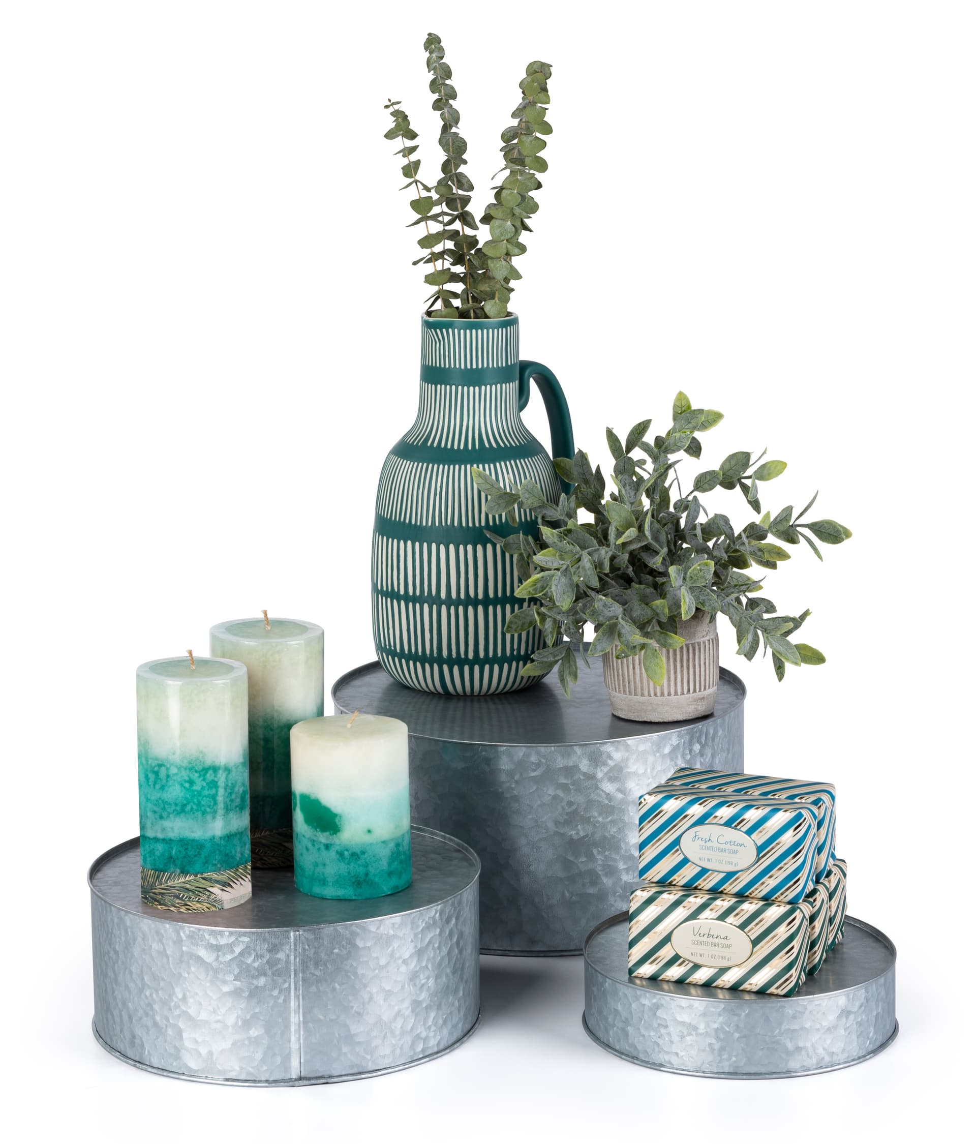 Round galvanized risers with overall weight capacity of 15 pounds
