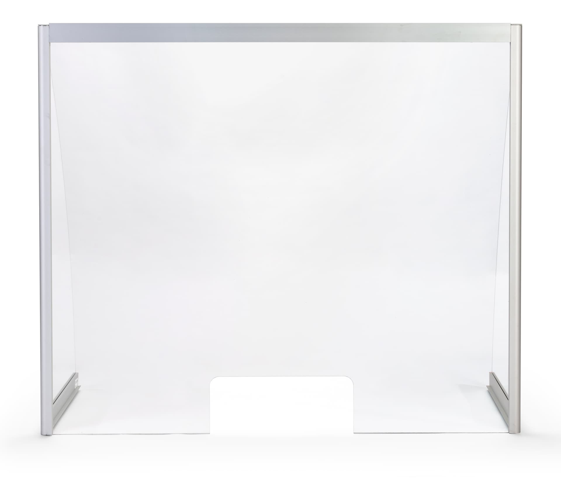 Countertop acrylic hygiene shield with 39.37 inch width by 39.37 inch height