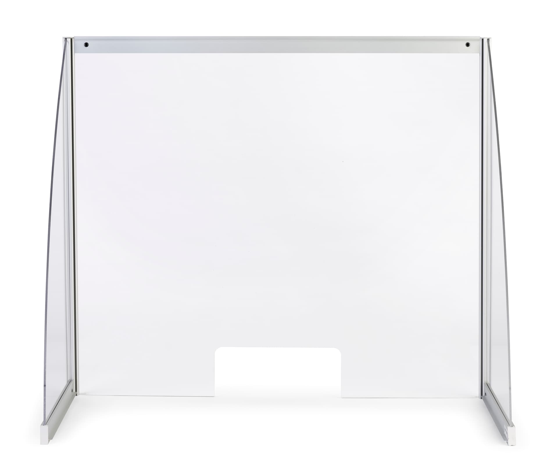 Countertop acrylic hygiene shield with 0.15 inch thick panel