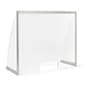 Countertop Sneeze Shield w/ Transaction Slot, Acrylic & Aluminum - Clear