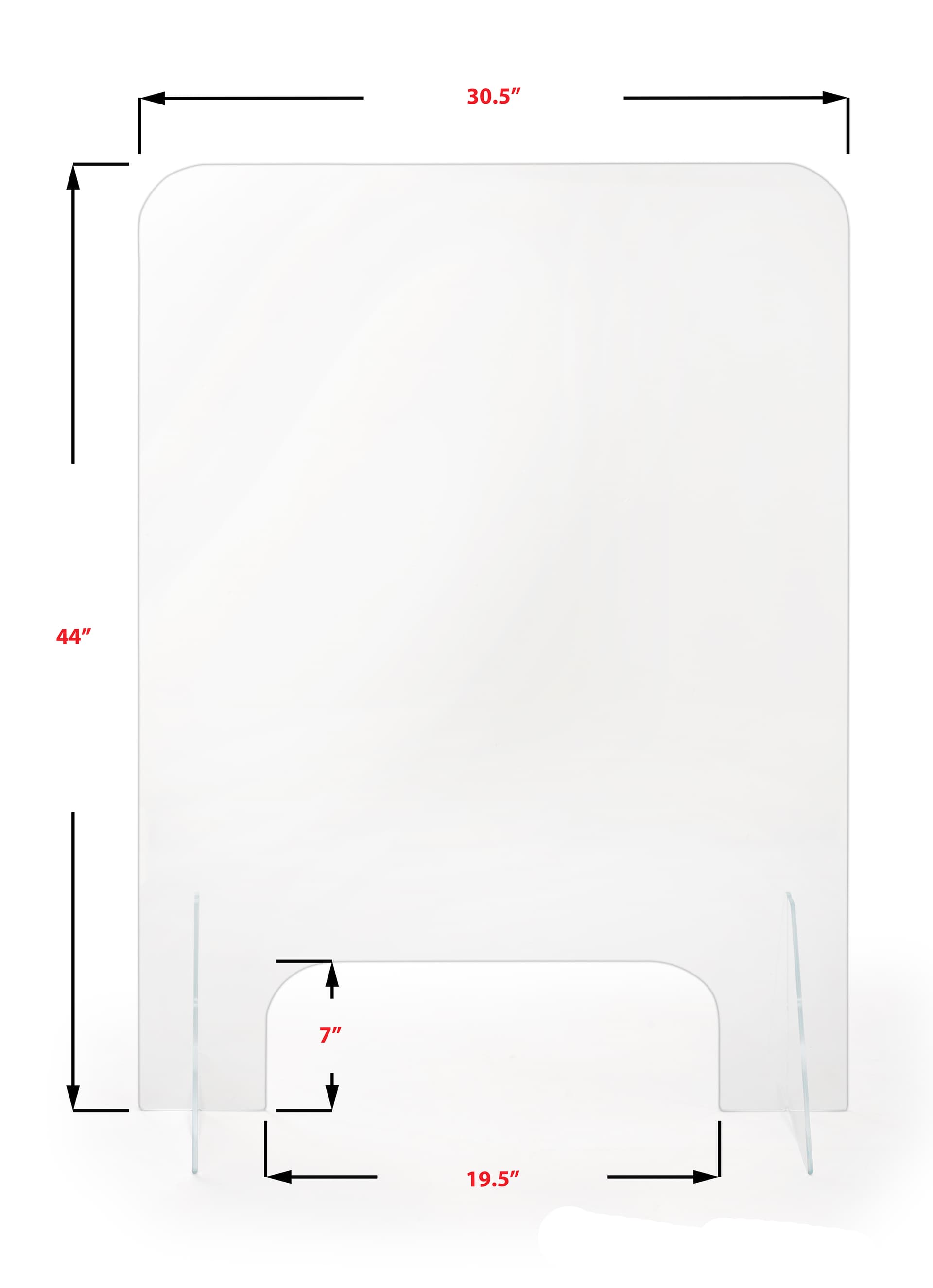 Clear Acrylic Splash Guard | Countertop Placement Style | Displays2Go