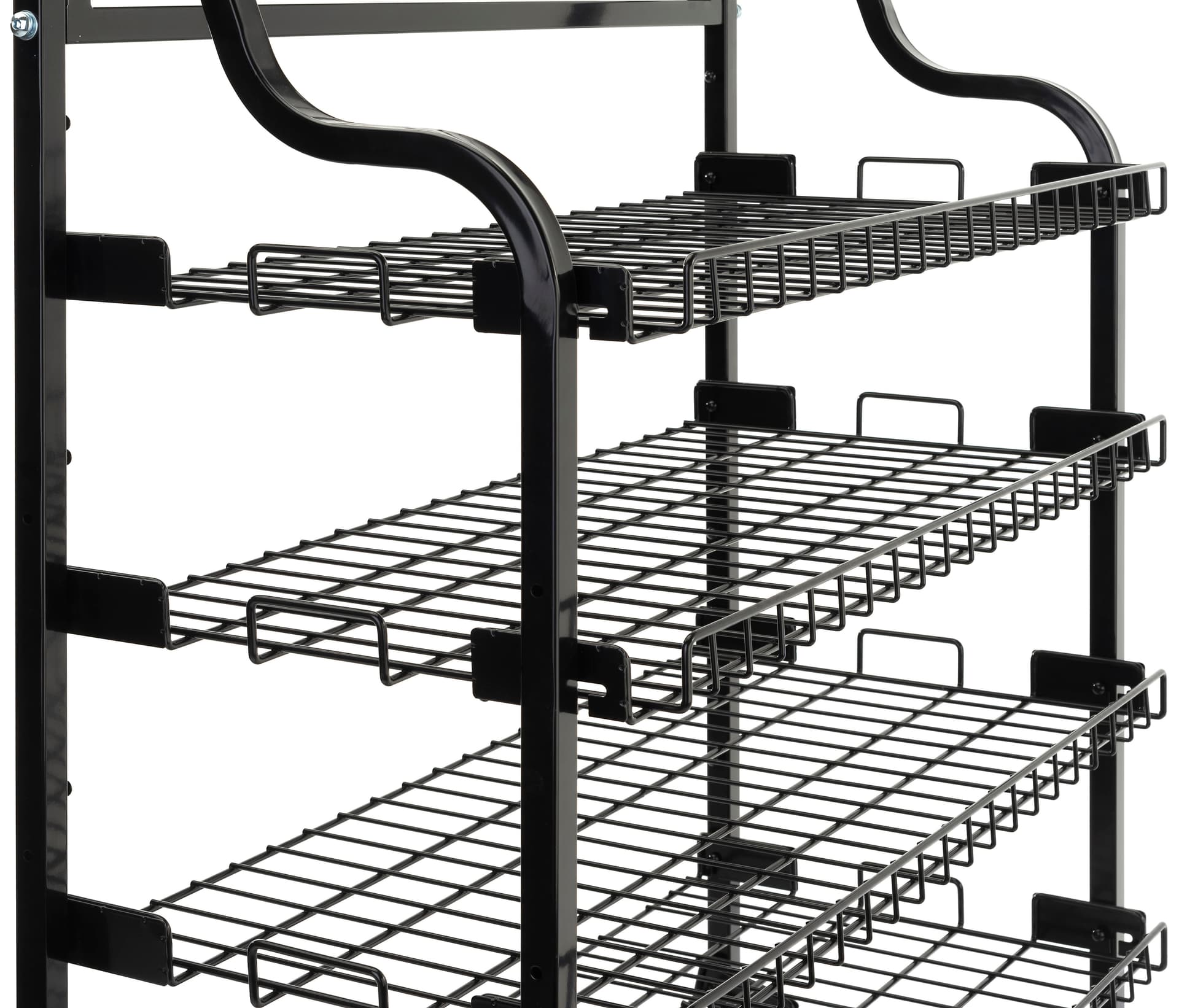 Mobile order pickup stand with flat racks