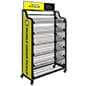 39.5" Wire Racks w/ (3) Pre-Printed Panels, 4 Locking Caster Wheels - Mobile Pickup
