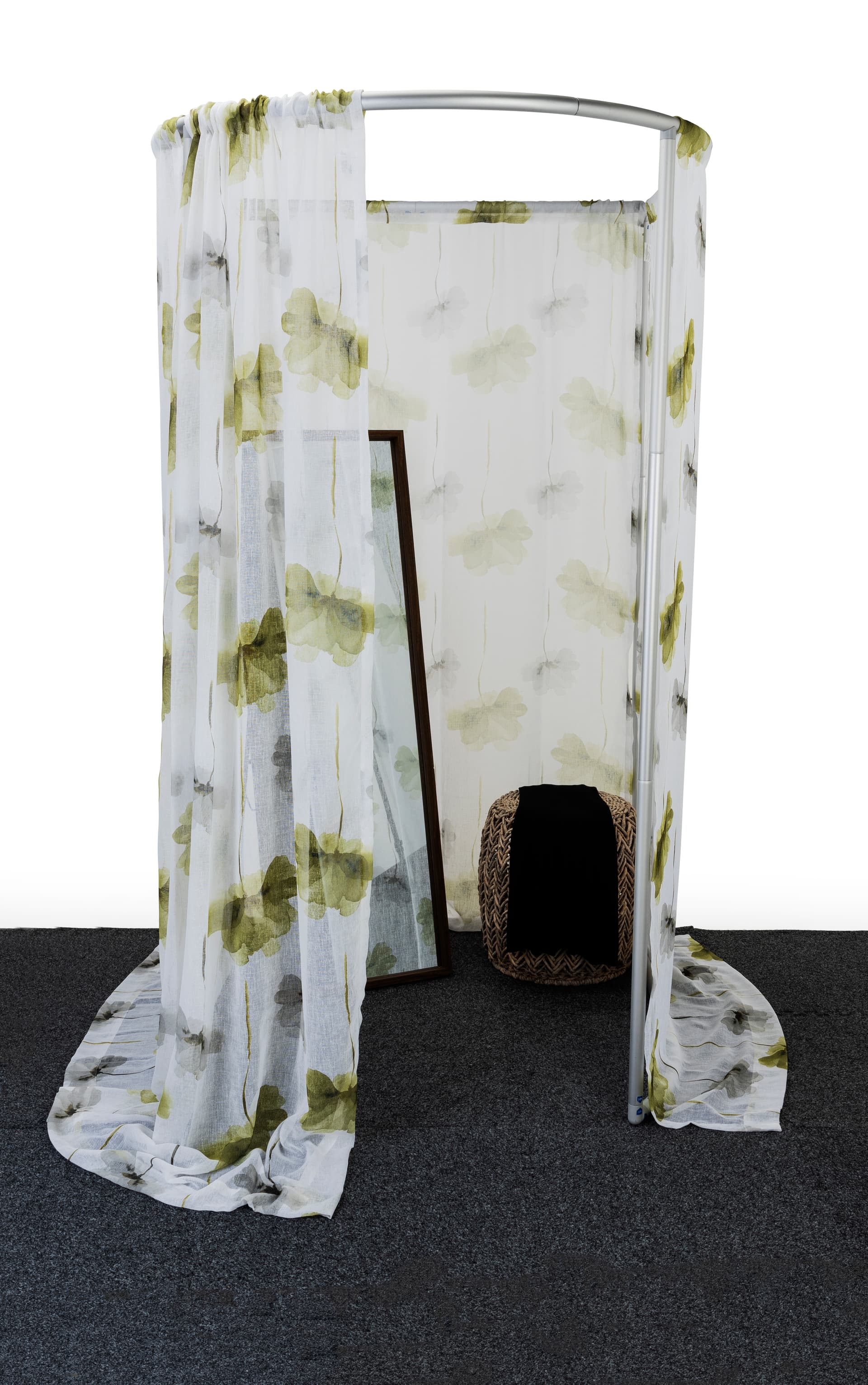 Portable dressing room with overall width of 48 inches