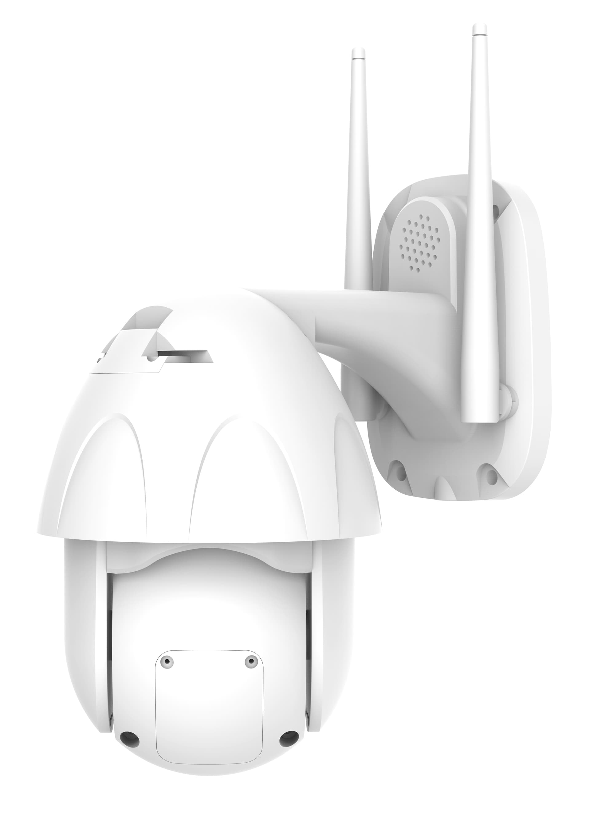 Rotating smart security camera with standard mounting bracket