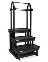 36 inch wide garden center hanging display stand with matte finish 