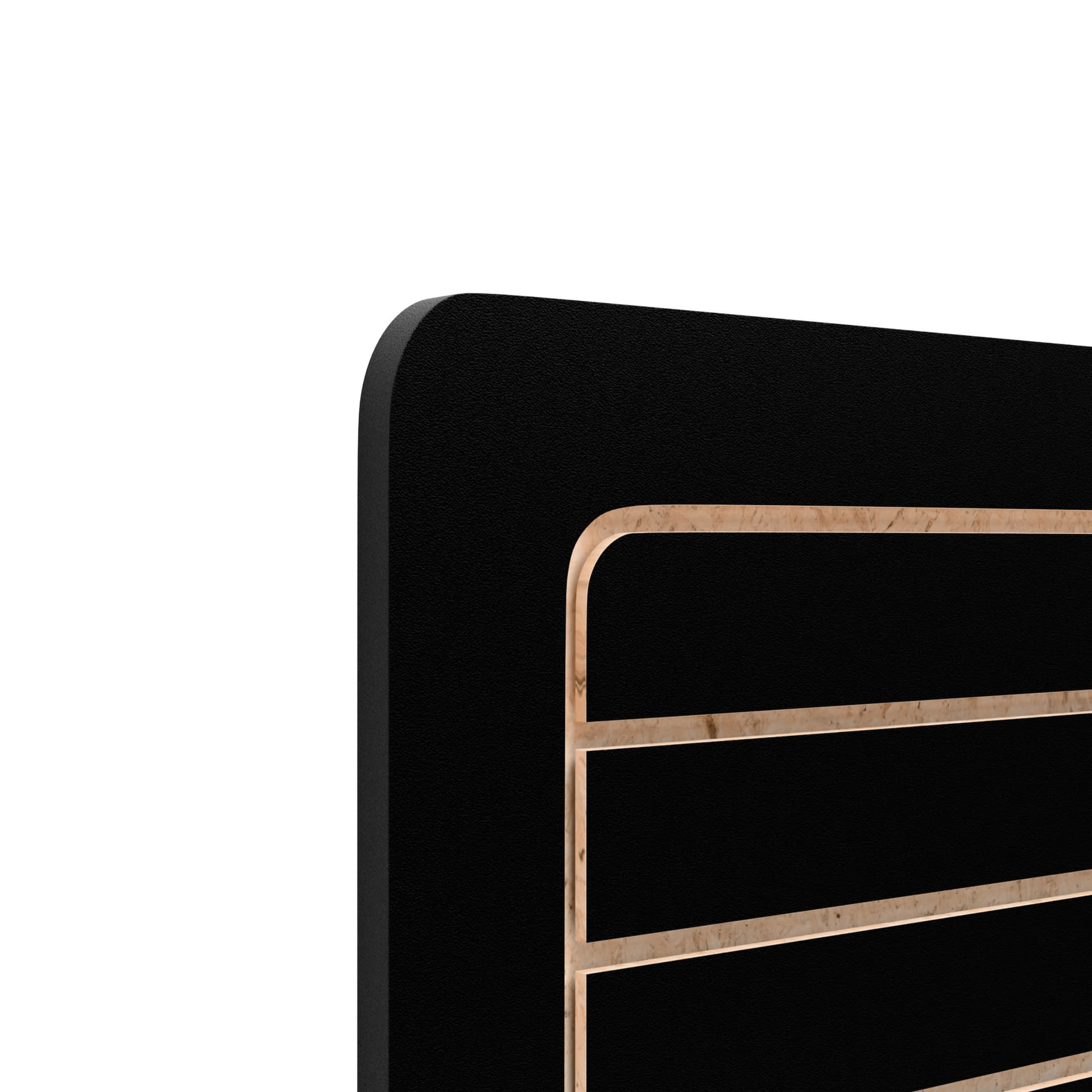 Retail slatwall panels with rounded edge