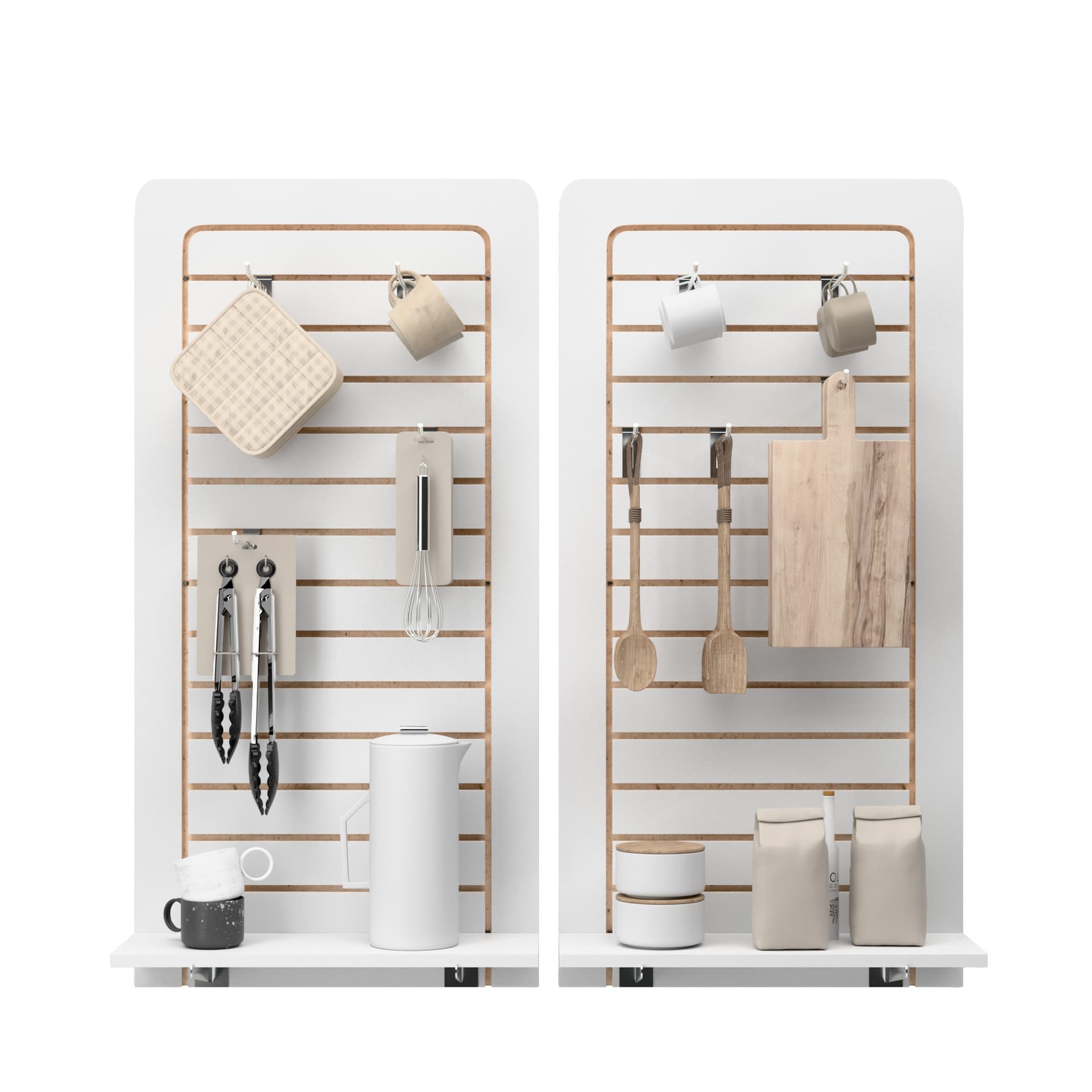 Retail slatwall panels with 50 lb weight capacity per channel