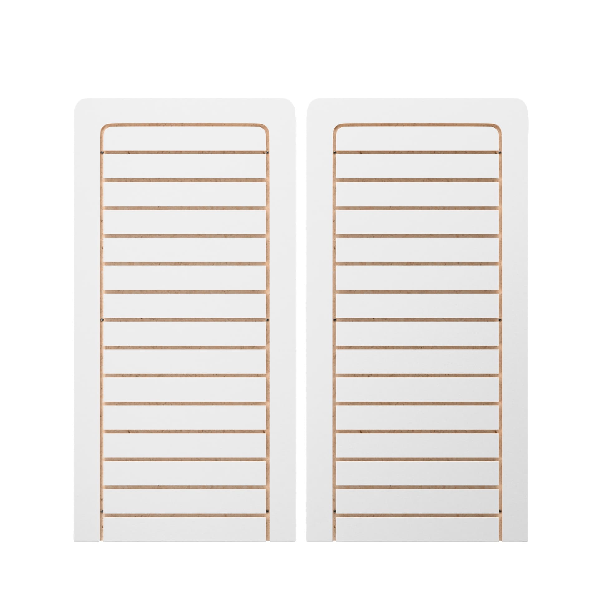 Retail slatwall panels with 3" channel spacing on center