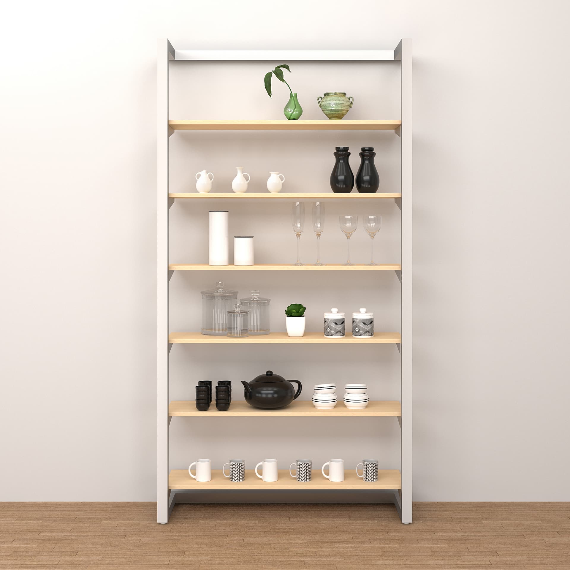 Wall mounted display in retail store
