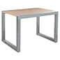 Retail Table with Satin Chrome Finish, and Adjustable Floor Levelers - Maple