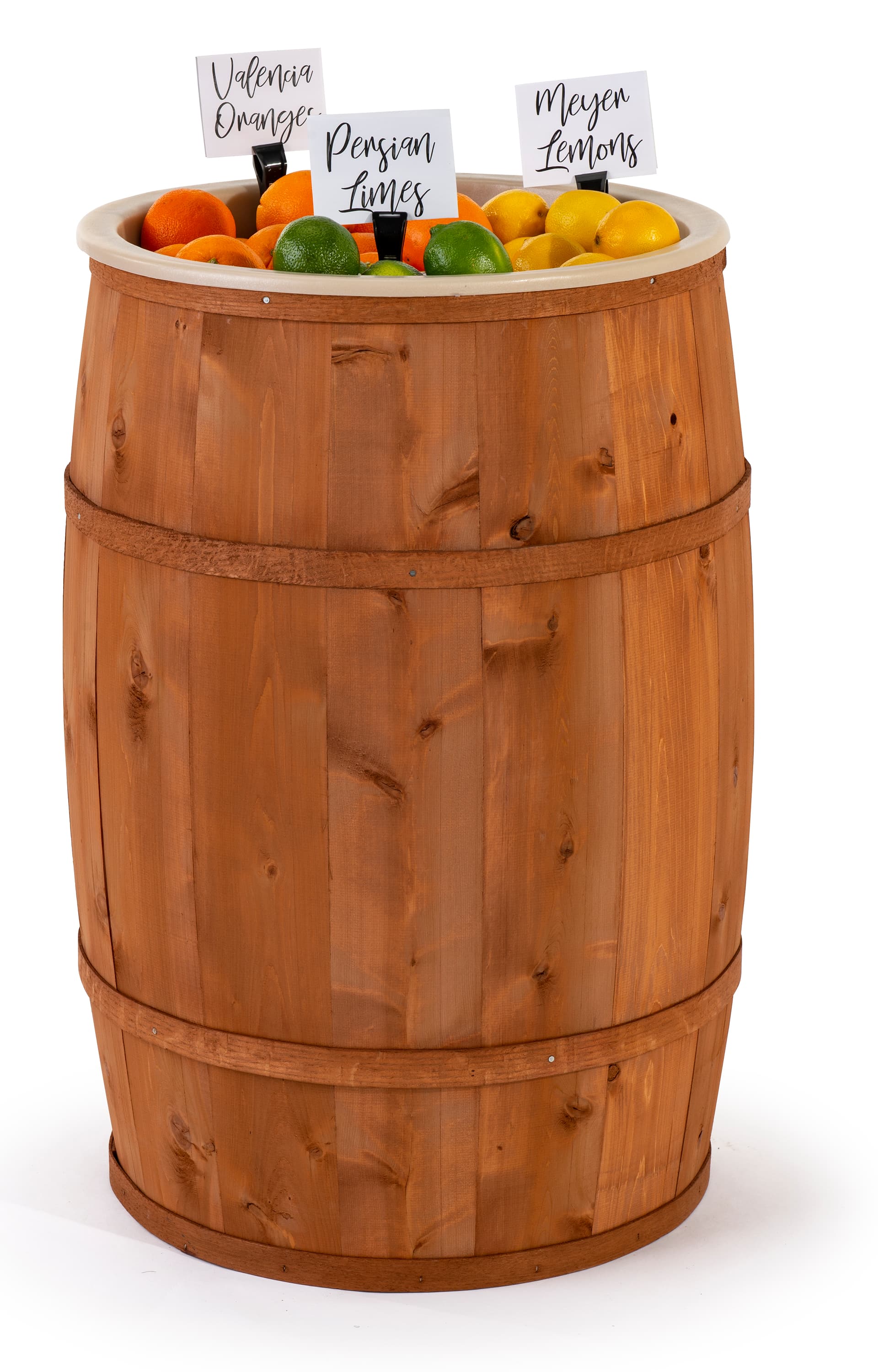 Food grade cedar barrel with 3.5 gallon liner