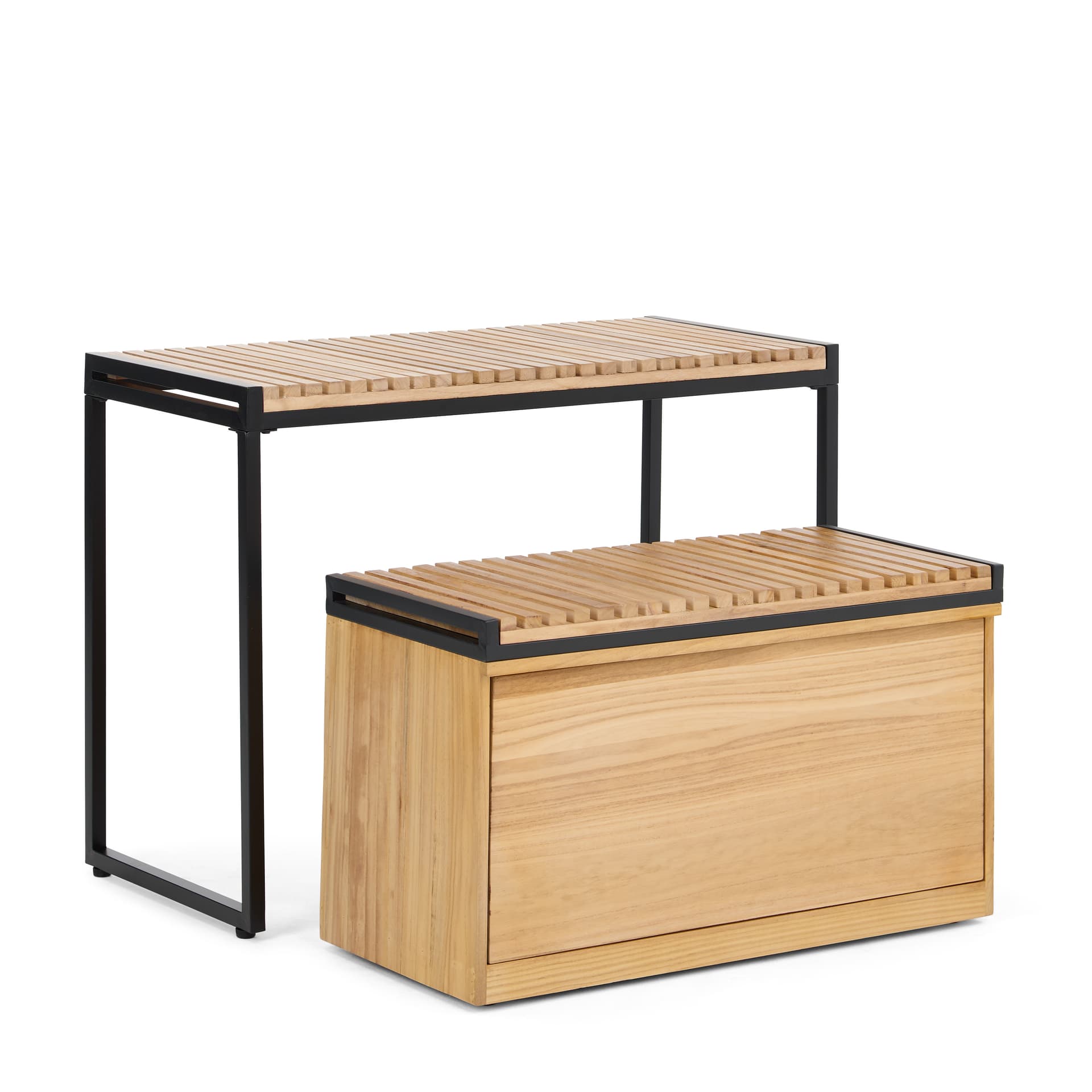 Retail display nesting tables with easy assembly