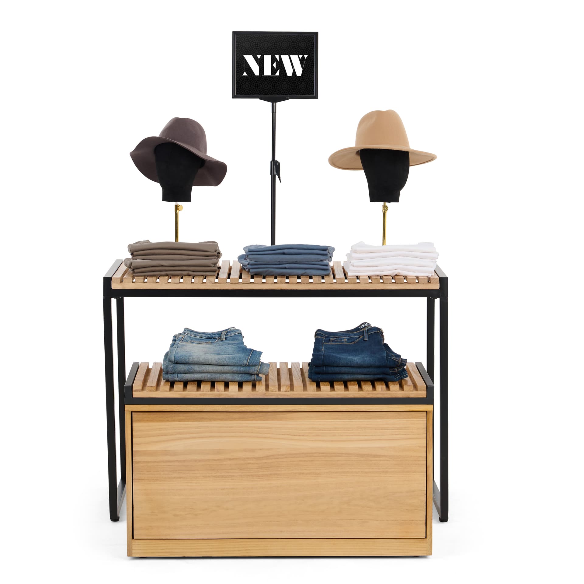 Retail display nesting tables with modern design