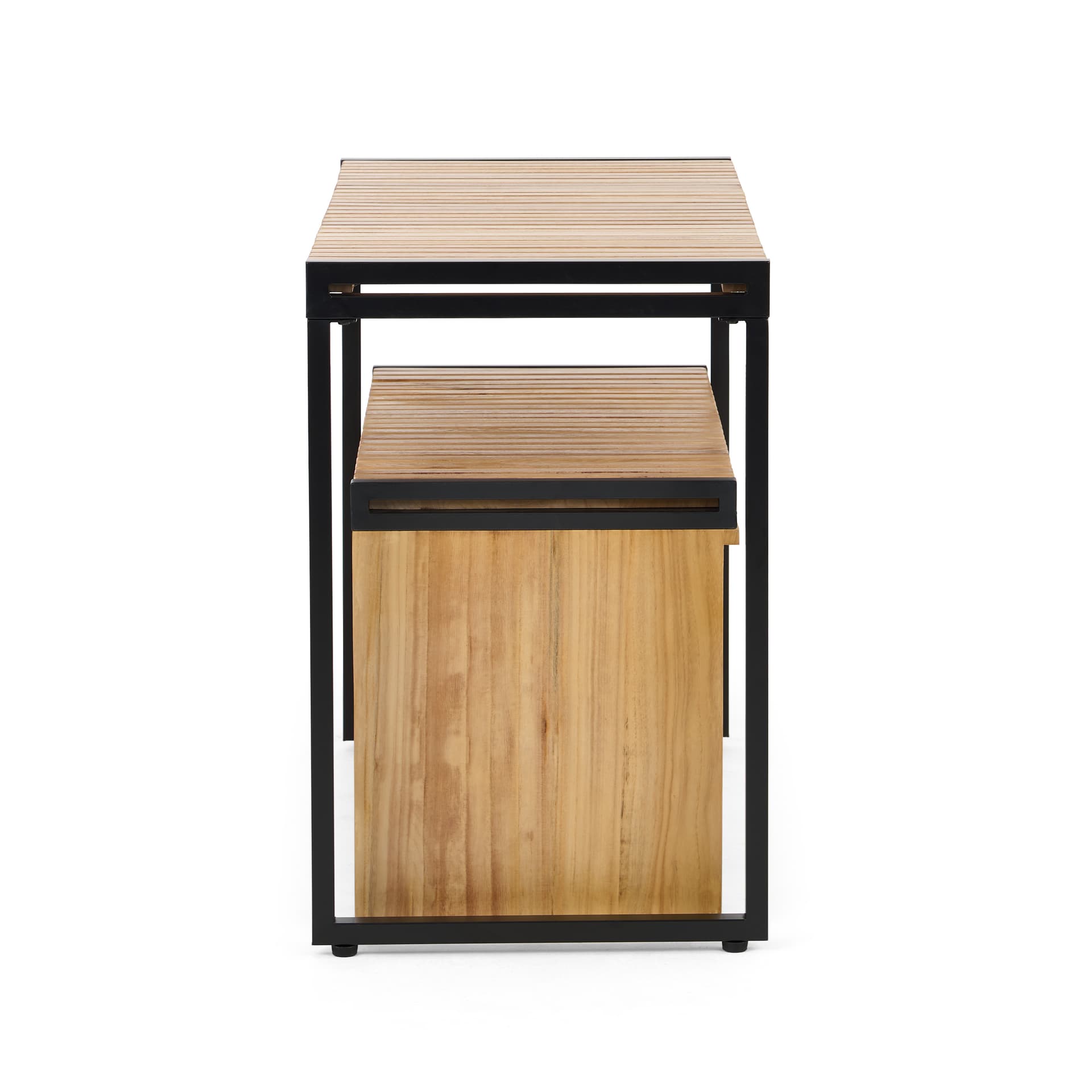 Retail display nesting display tables side profile