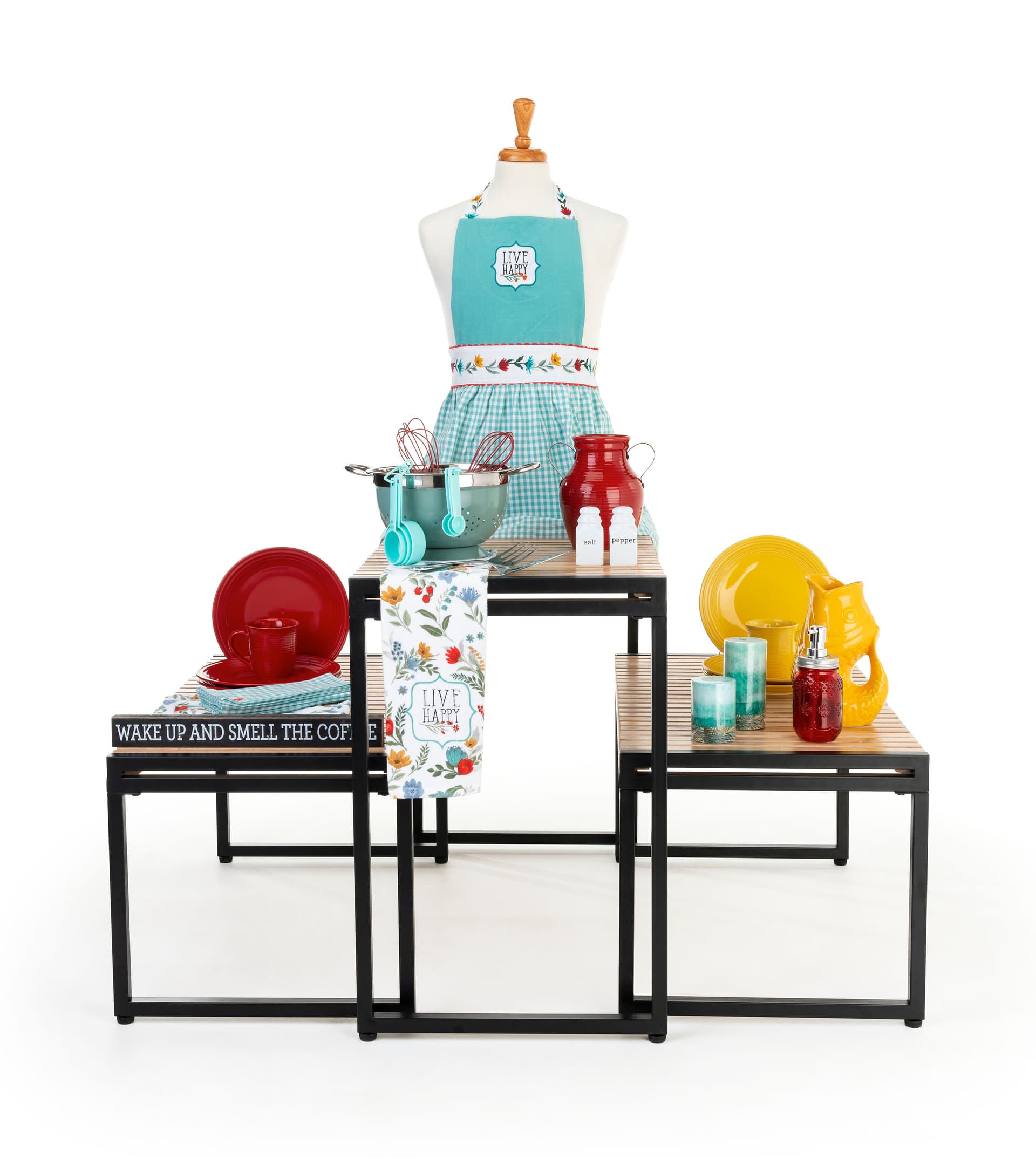 Large nesting tables have a capacity weight of 200 pounds per table