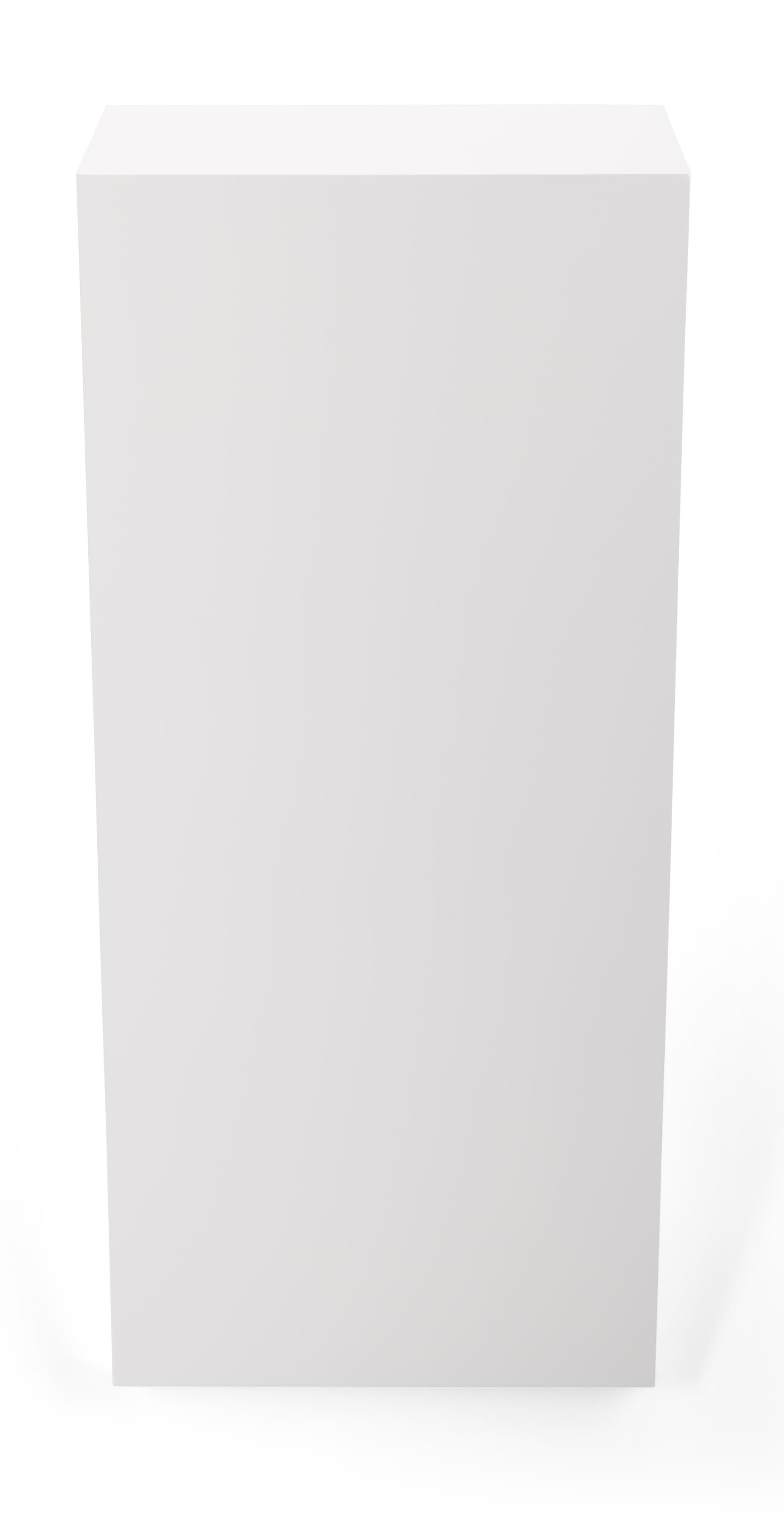 Wedge pedestal shelf with sleek triangular shape