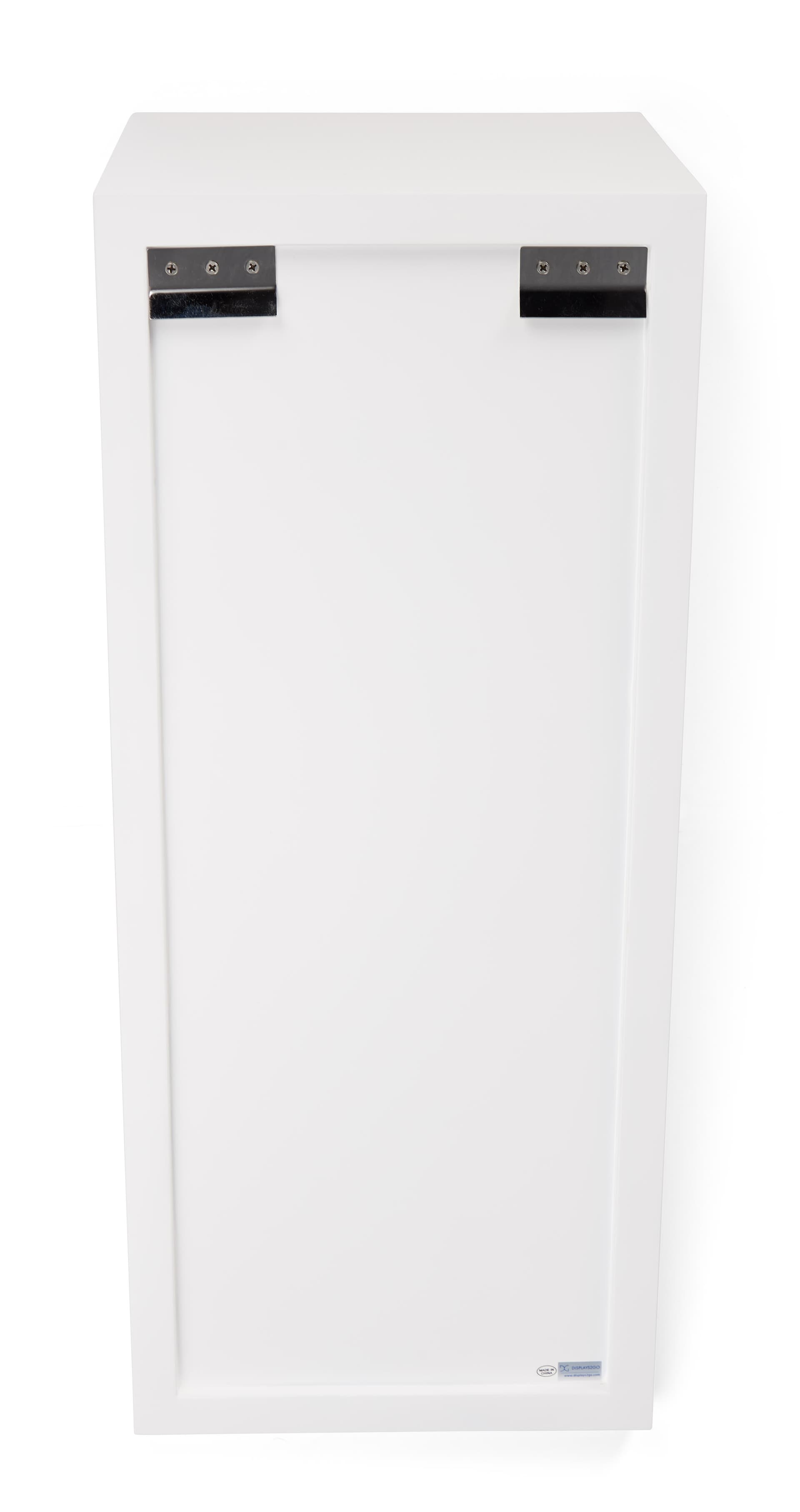 Wedge pedestal shelf with z-bar mounting hardware on back