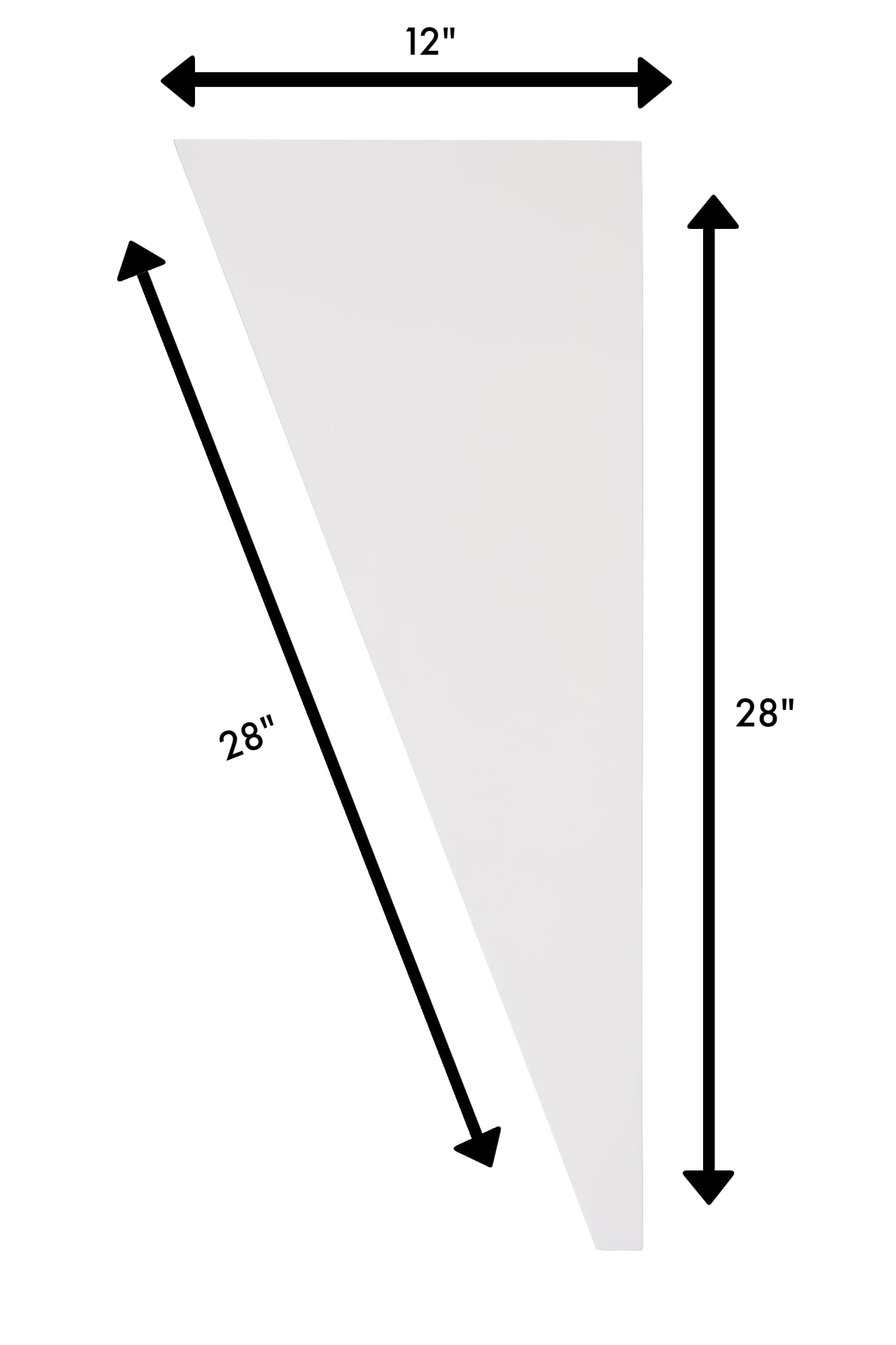 Wedge pedestal shelf with tapered design