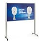 Multi-Dispenser Sanitizer Station, Floor Stand, Custom Graphics, Wheels - Full Color