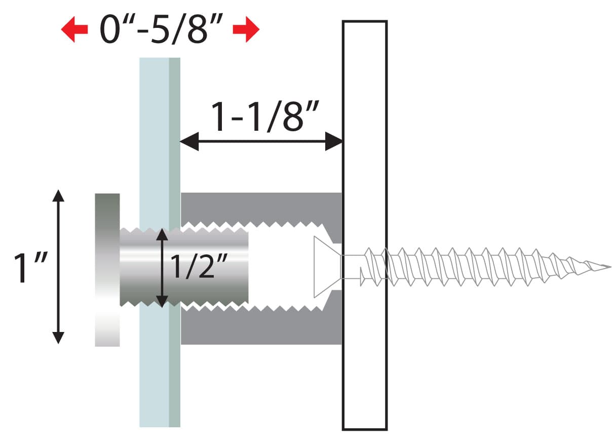 Wall Display System: Through Standoffs