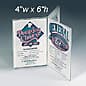 Acrylic Countertop Sign Holder, Top Insert, 6-Sided, Acrylic Feet - Clear