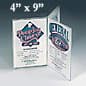 Acrylic Countertop Sign Holder, Top Insert, 6-Sided, Acrylic Feet - Clear