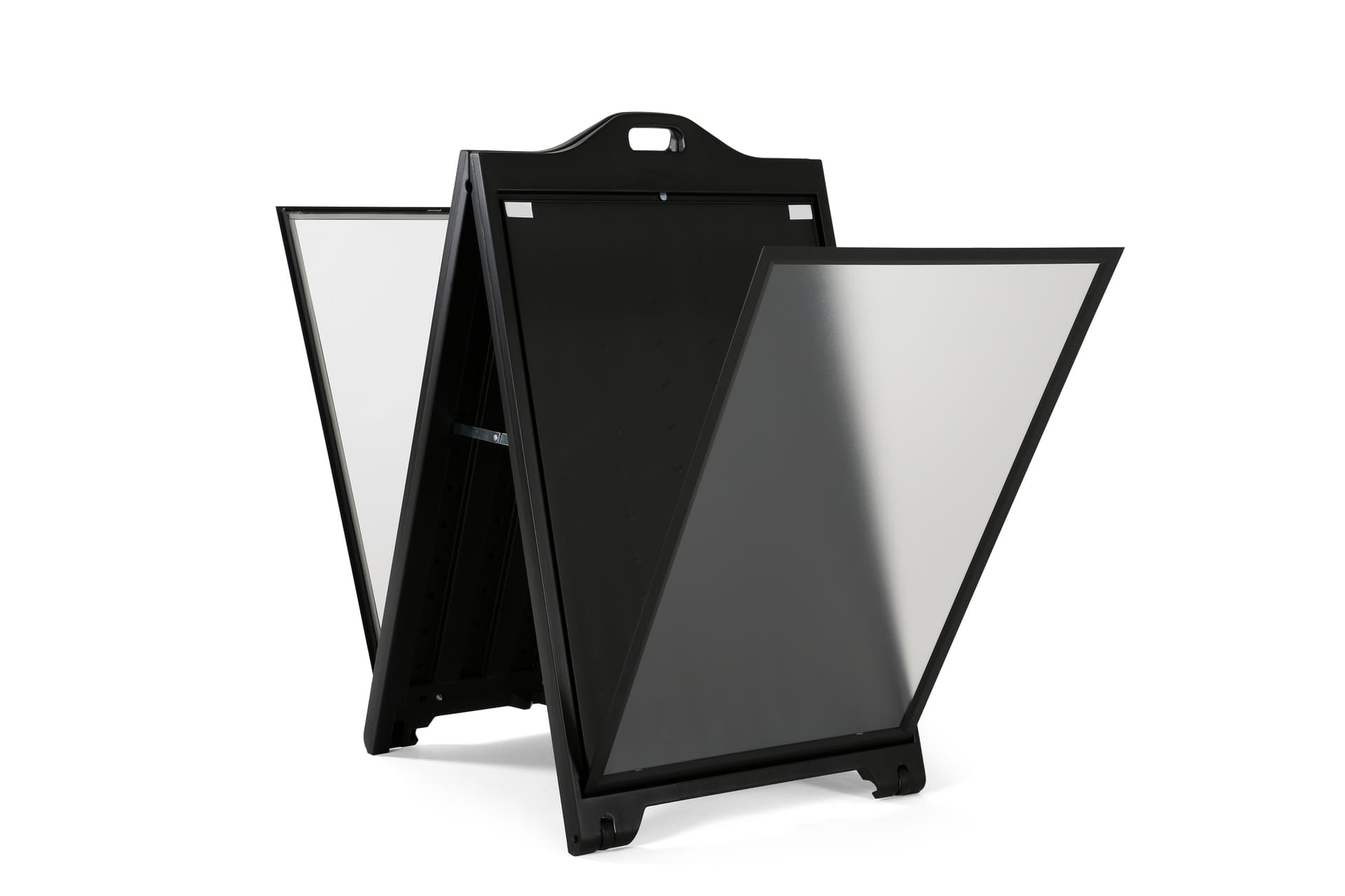 A-Frame Sidewalk Sign Holder holds two 24 x 36 posters