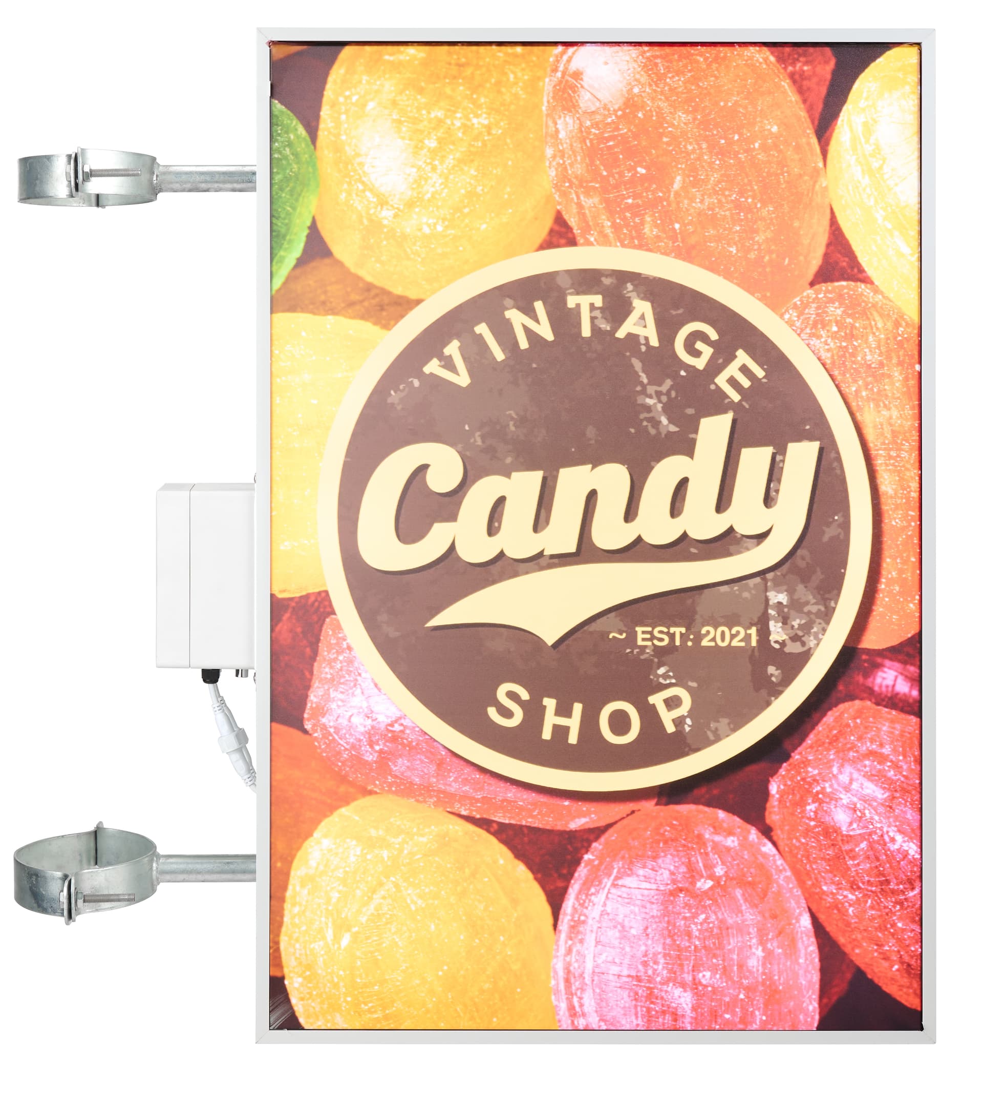 Solar LED Light Box Sign with 7-Day Programmable Timer