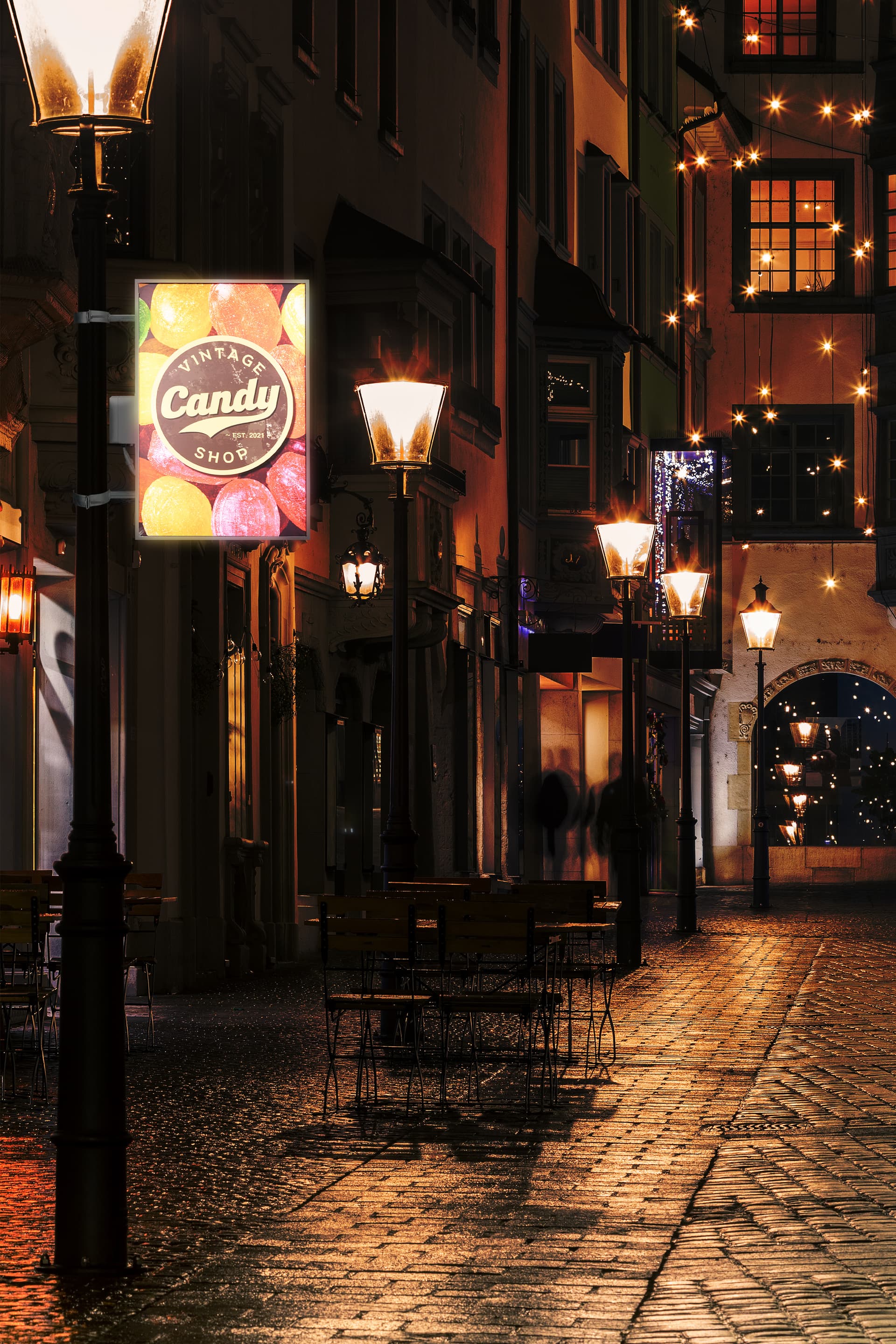 Solar LED Light Box Sign with Outdoor Rated Features 