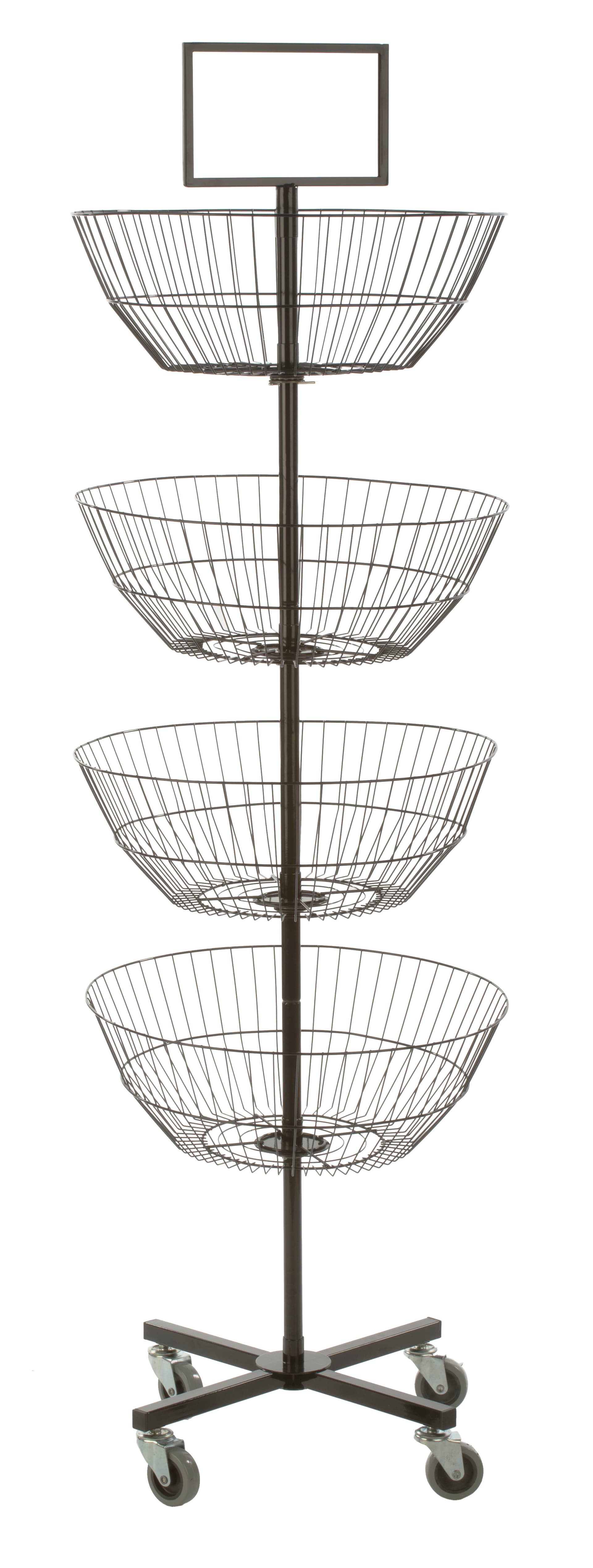 Rotating 4 Tier Basket Stand