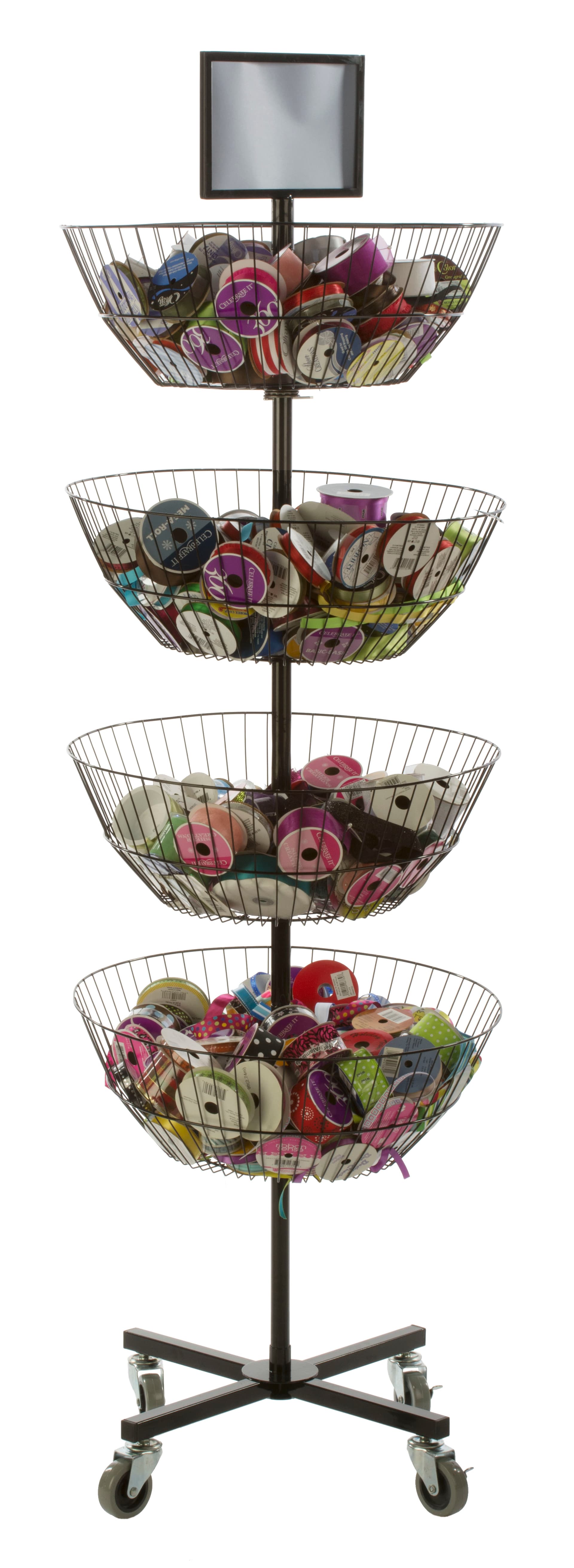 Freestanding 4 Tier Basket Stand