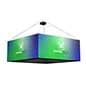 10' Square Hanging Ceiling Banner with Custom Printing and LED Lights