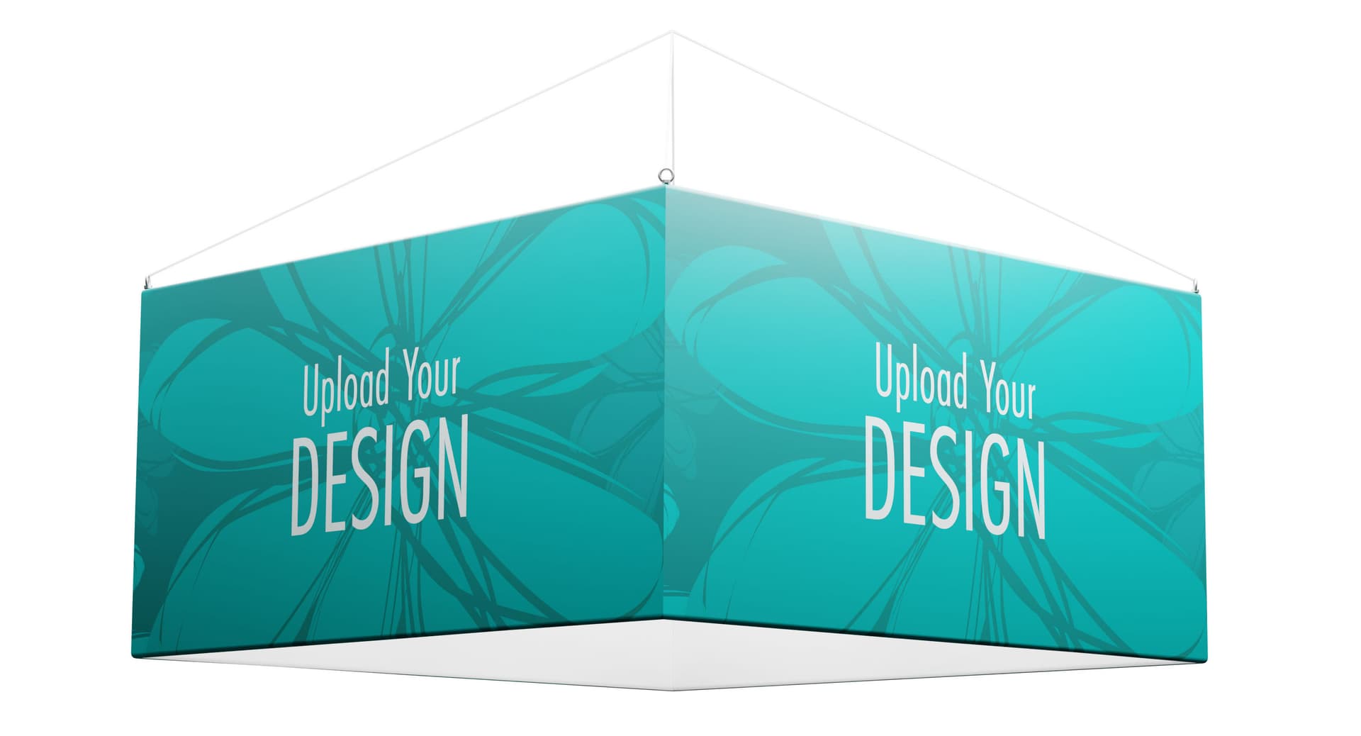 Hanging graphic with lightweight aluminum construction