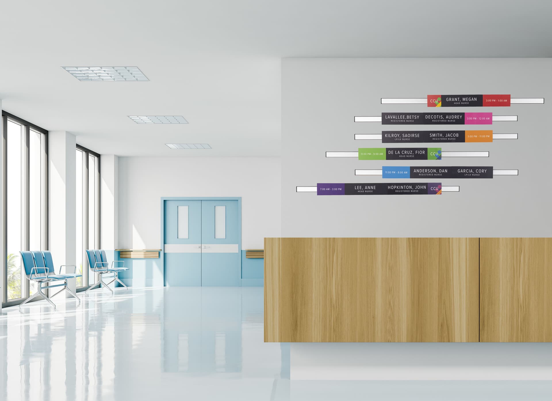 Modular directory signage system with landscape orientation 