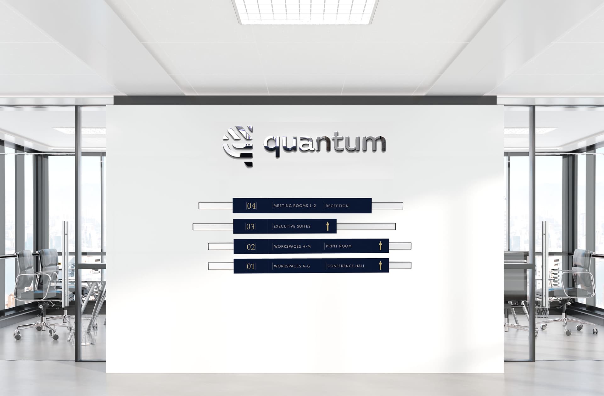 Modular directory signage system with adjustable graphic panels