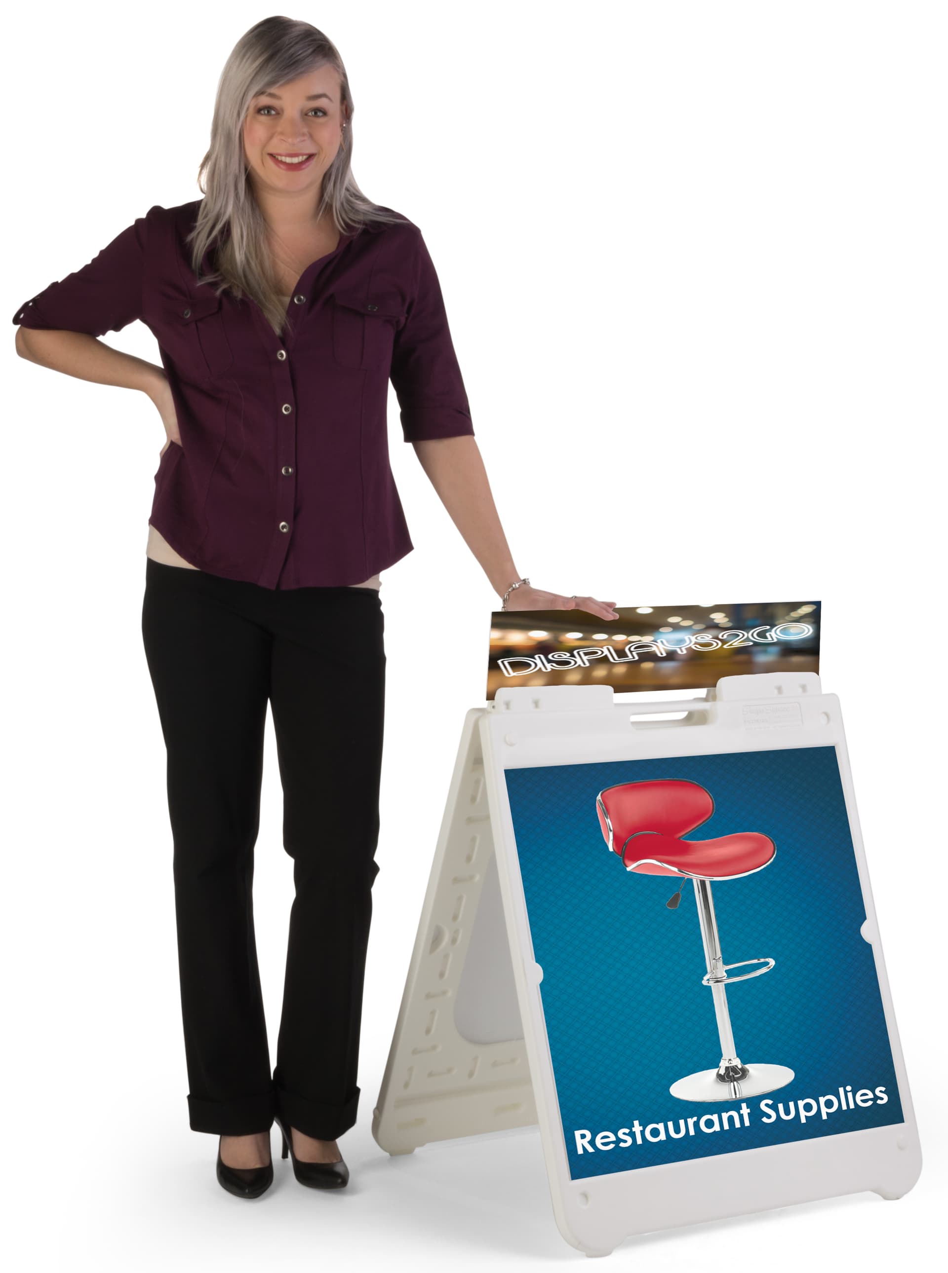 Double Sided Square Sandwich Board with Printing