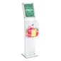 Acrylic Ballot Box w/ 8.5 x 11 Sign Holder, Pocket, Floor Standing - Clear