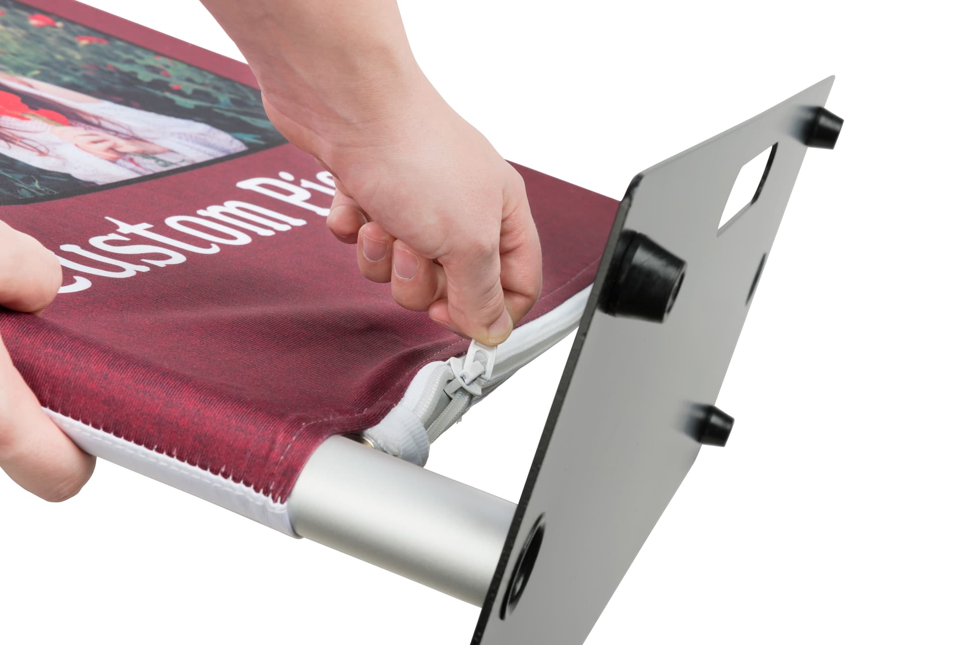 24” Fabric Banner Stand with Custom Graphic