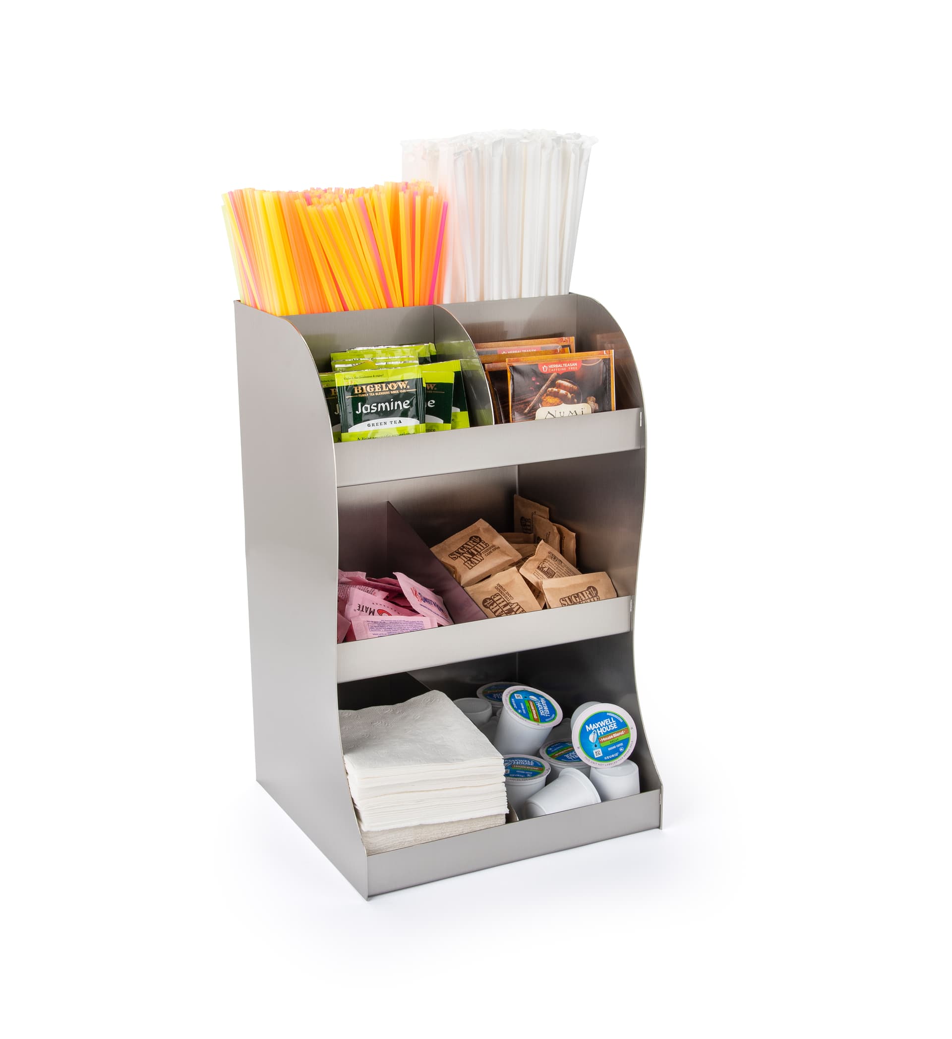Coffee creamer display for restaurants and breakrooms