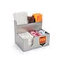 Straw, Napkin & Condiment Organizer, 6 Compartments, Custom Printed - Stainless Steel