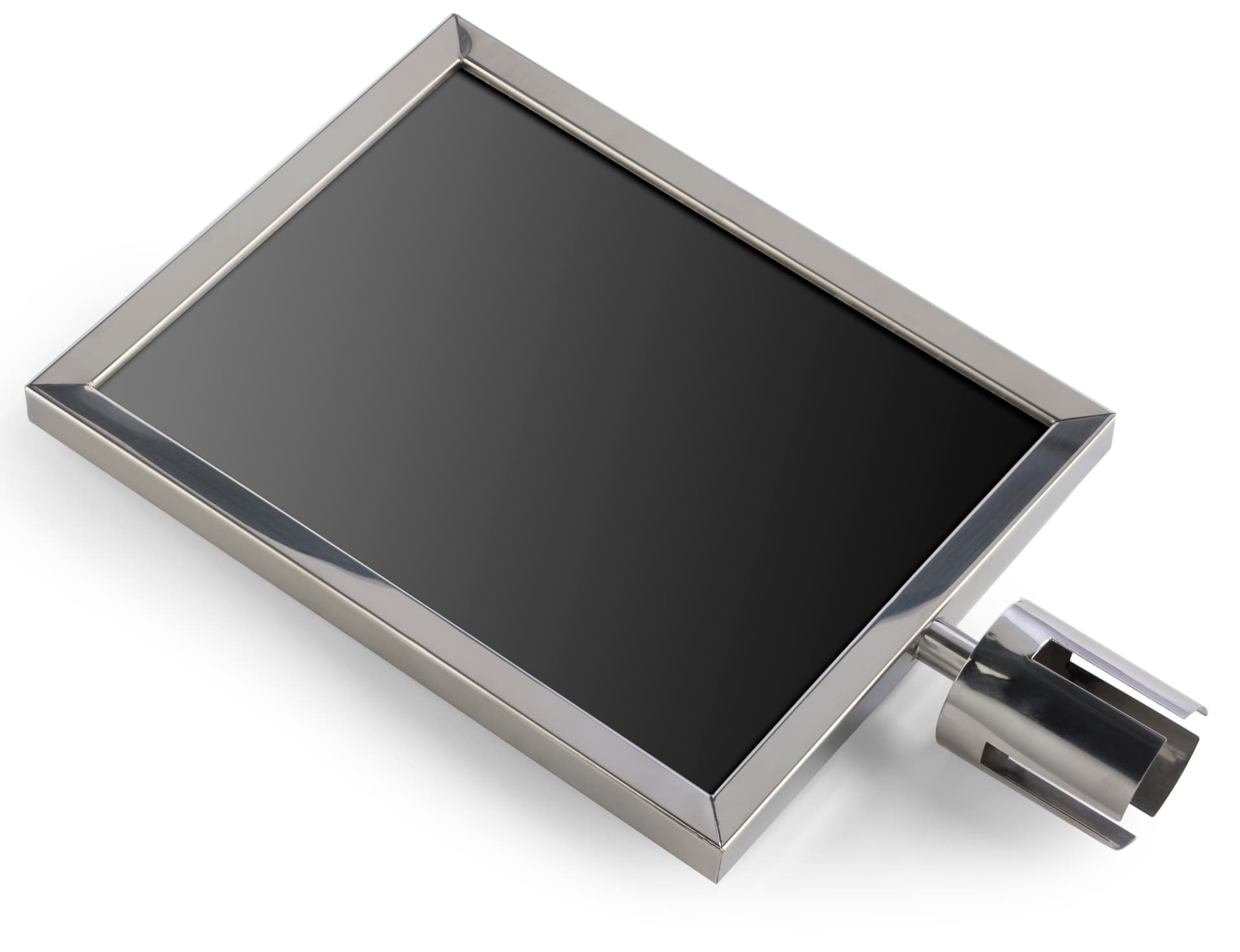 Silver 11” x 14” Stanchion Sign Holder is Double Sided
