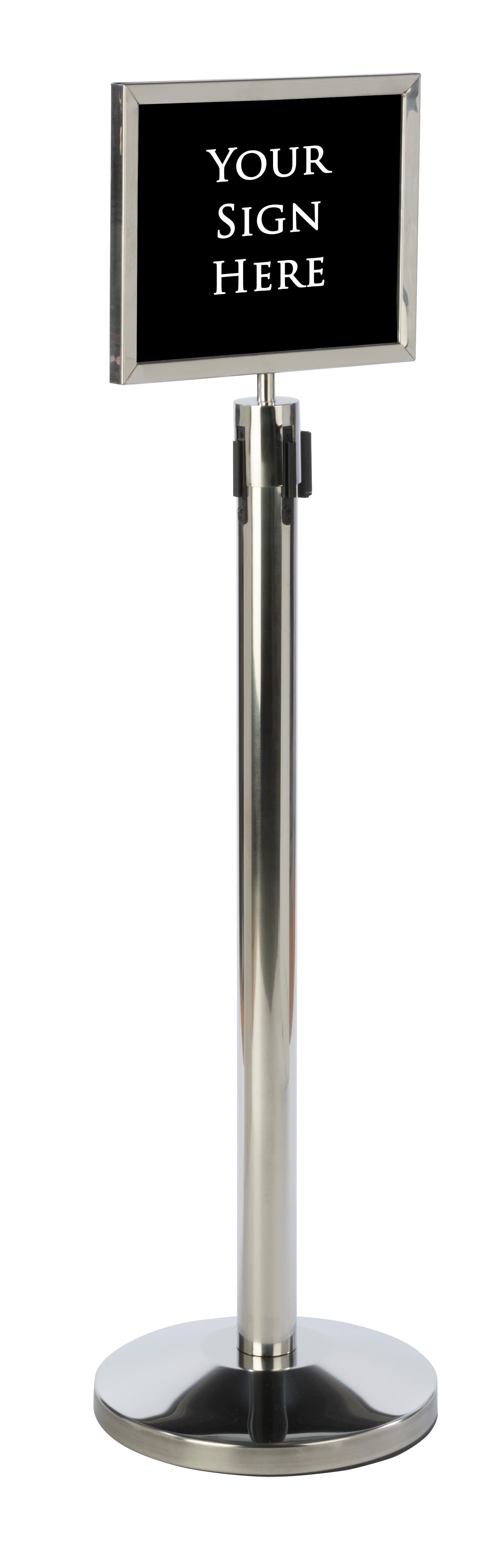Silver 14” x 11” Stanchion Frame for Crowd Control