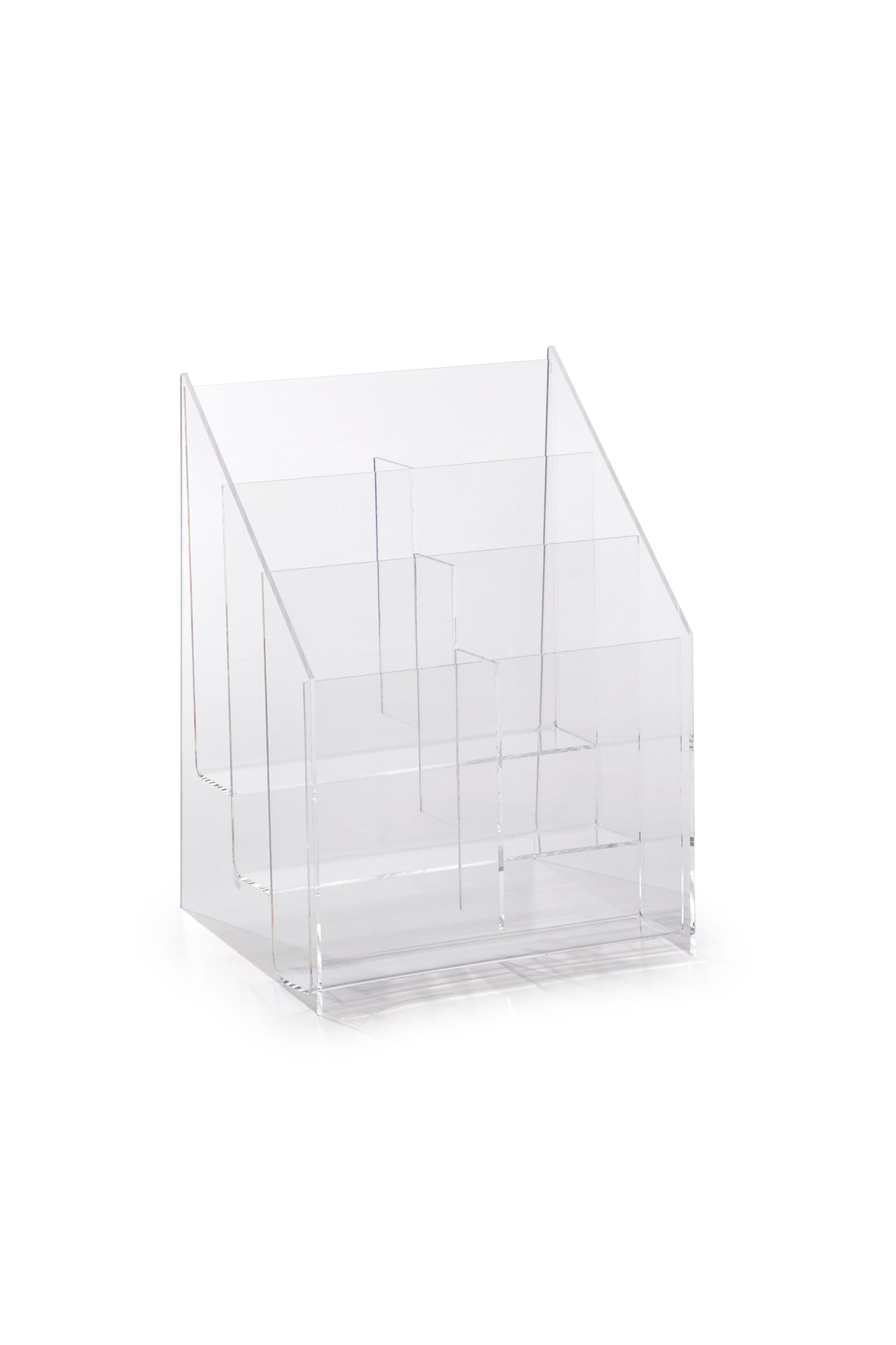 Three-Tiered Acrylic Brochure Rack