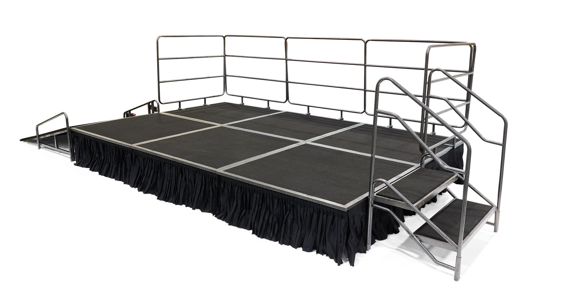 Complete event stage kit with 3 platforms
