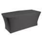 6' Stretch Table Cover, Open Back - Black